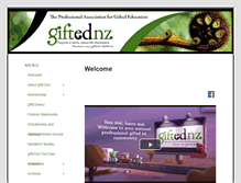 Tablet Screenshot of giftednz.org.nz